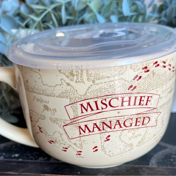 Wizarding World Of Harry Potter Other - Harry Potter Mischief Managed Soup Mug with Lid